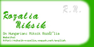 rozalia miksik business card